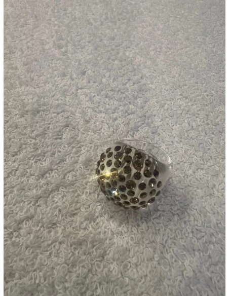 Bague cristaluna princesse acrylique transparent swarovski dorado light colorado