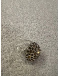 Bague cristaluna princesse acrylique transparent swarovski dorado light colorado 2