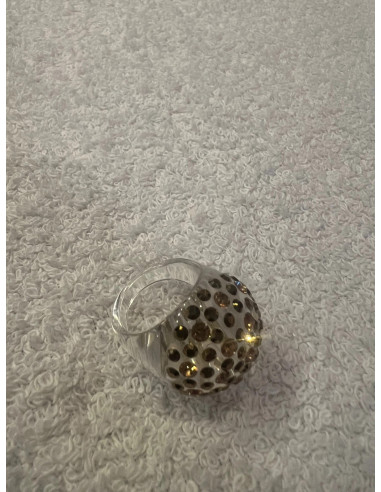 Bague cristaluna princesse acrylique transparent swarovski dorado light colorado