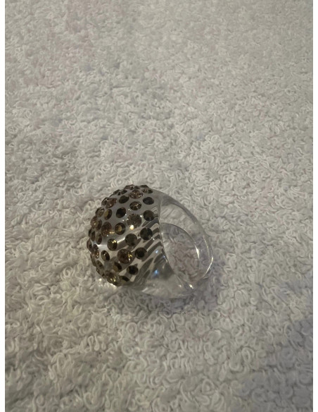 Bague cristaluna princesse acrylique transparent swarovski dorado light colorado