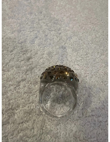 Bague cristaluna princesse acrylique transparent swarovski dorado light colorado