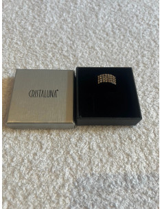 Bague cristaluna vera acrylique noir swarovski shadow neuf 101 109 l9