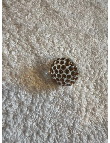 bague cristaluna bombata acrylique transparent swarovski topaze colorado claire