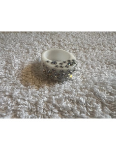 Bague cristaluna diva cristal acrylique blanc swarovski neuf 10 356 00 2