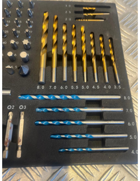 plateau eva 110 accessoires silex pour perceuse visseuse a percussion neuf foret