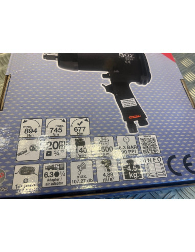 cle a choc debouleuses peteuse BGS 3225 20 mm 3/4 894 nm neuf