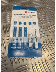 5 x lames metal scie sauteuse 1,2X77X1,0 wurth 061505012 longlife et speed neuf