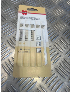 5 x lames bois scie sauteuse 3,0X117X1,5 wurth 608 115 89 neuf