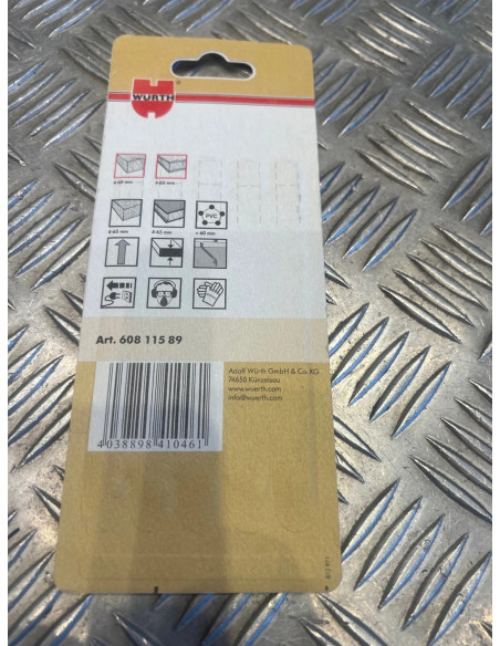 5 x lames bois scie sauteuse 3,0X117X1,5 wurth 608 115 89 neuf