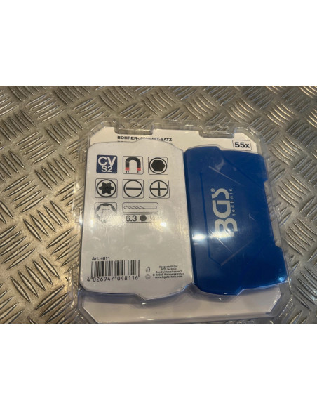 coffret jeu de forets et embouts 1/4 55 pieces bgs neuf