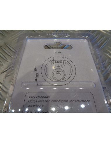 cadenas 68mm avec 2 cle star locks pour chaine antivol moto scooter velo