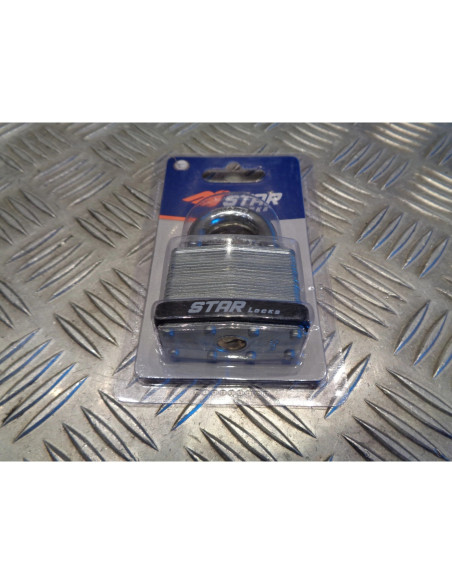 cadenas 50mm avec 2 cle star locks pour chaine antivol moto scooter velo