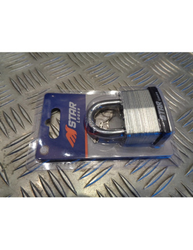 cadenas 50mm avec 2 cle star locks pour chaine antivol moto scooter velo