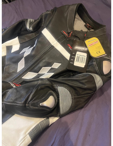 combinaison rider-tec neuf moto course cuir integral taille xl multi protections