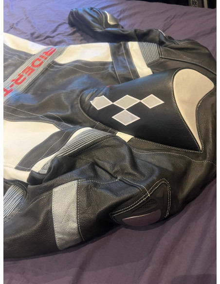 combinaison rider-tec neuf moto course cuir integral taille xl multi protections