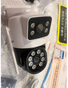 camera surveillance exterieur 3g/4g sim genbolt gb201-4g lte double objectif 2