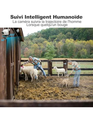 camera surveillance exterieur 3g/4g sim genbolt gb201-4g lte double objectif