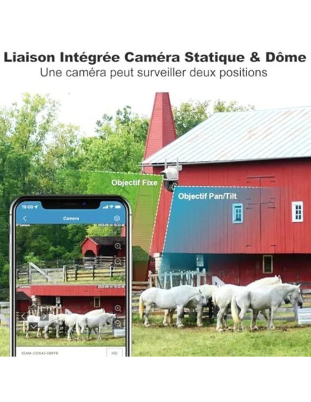 camera surveillance exterieur 3g/4g sim genbolt gb201-4g lte double objectif