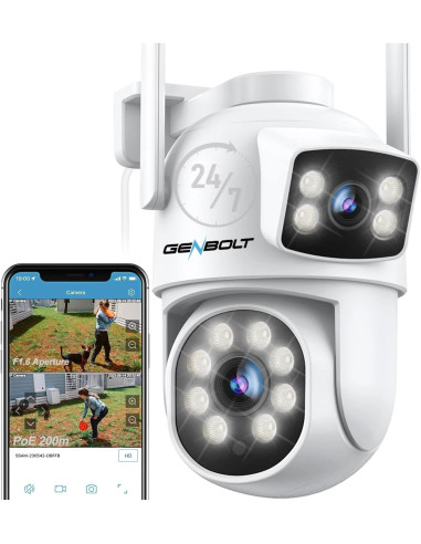 camera surveillance exterieur neuf genbolt gb201h 2.5k ptz 2.4/5ghz wiFi ip
