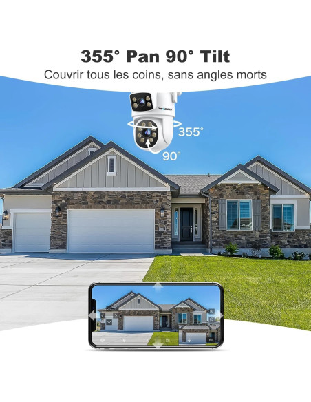 camera surveillance exterieur neuf genbolt gb201h 2.5k ptz 2.4/5ghz wiFi ip