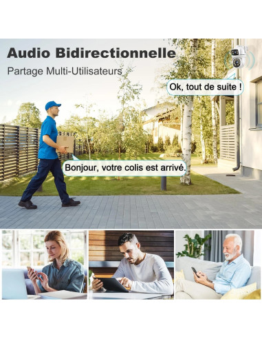 camera surveillance exterieur neuf genbolt gb201h 2.5k ptz 2.4/5ghz wiFi ip