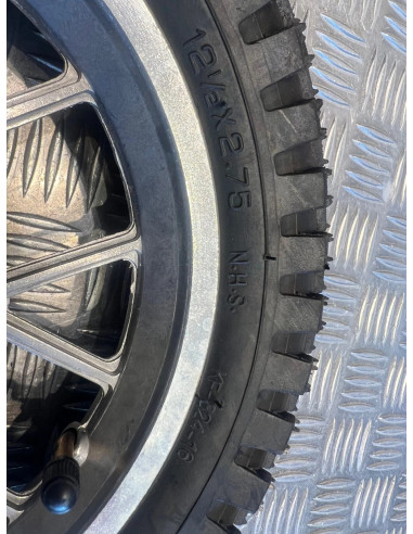 roue 12 1/2 x 2.75 neuf débroussailleuse a jante avec pneu moto dirt pit bike ..