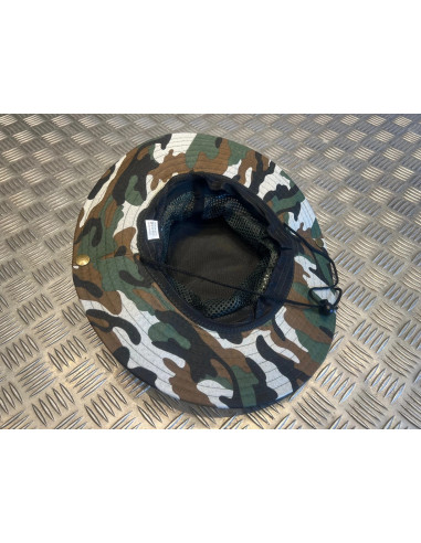 Chapeau camouflage protection solaire maille respirante chasse randonnée jungle