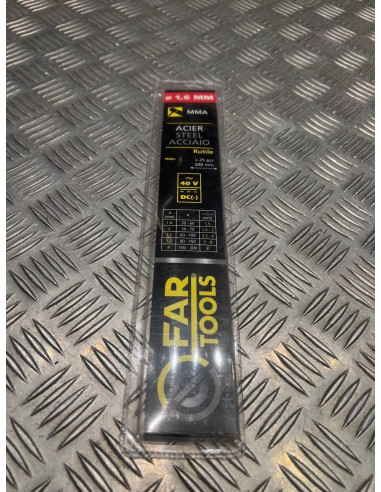 25 baguette electrode soudure rutile acier diam 1,6 mm far tools