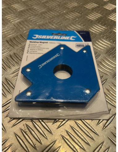 aimant puissant de soudage soudeur silverline 100 mm 13 kg