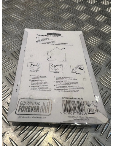 aimant puissant de soudage soudeur silverline 100 mm 13 kg