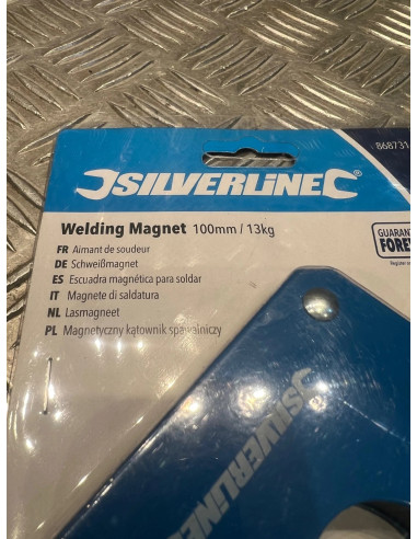 aimant puissant de soudage soudeur silverline 100 mm 13 kg
