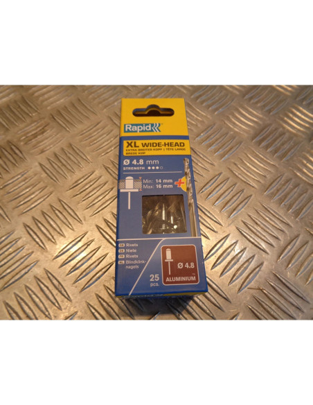 RAPID rivets xl diametre 4.8 x 20 mm aluminium 25 pcs