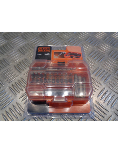 black et decker coffret 45 pieces accessoires perçage et vissage forets hss ...