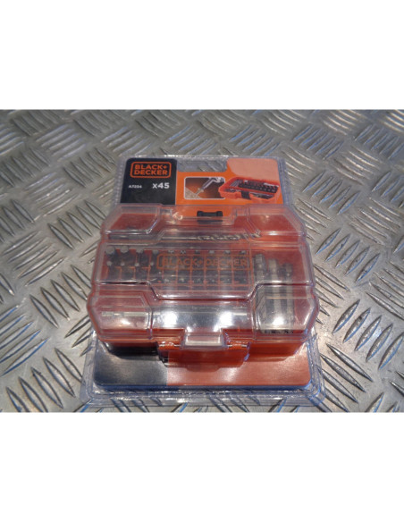 black et decker coffret 45 pieces accessoires perçage et vissage forets hss ...