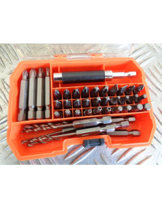 black et decker coffret 45 pieces accessoires perçage et vissage forets hss ... 2