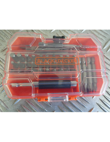 black et decker coffret 45 pieces accessoires perçage et vissage forets hss ...