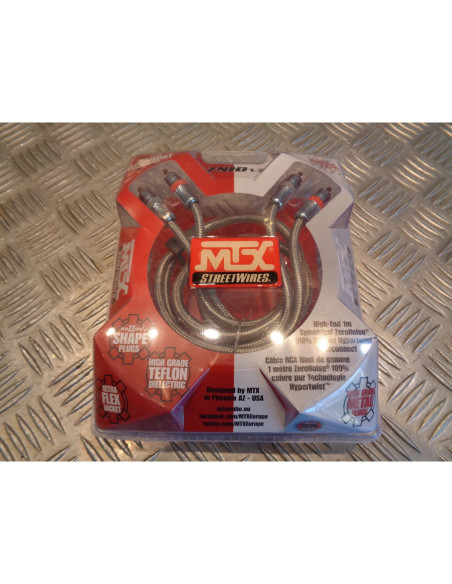 MTX ZNHD1.2 Cable RCA highend zeronoise 1 metre symetrique 100% cuivre et teflon