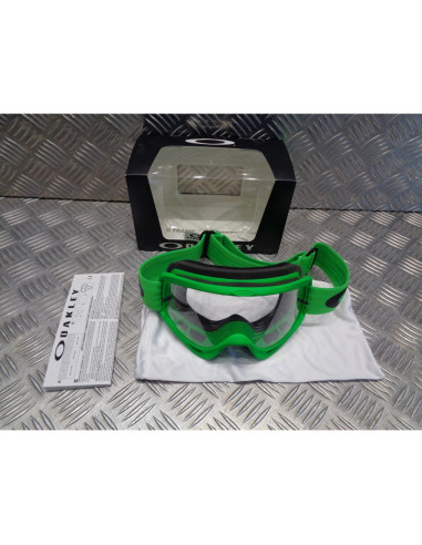 masque moto oakley o frame google green vert mx clear lens cross enduro