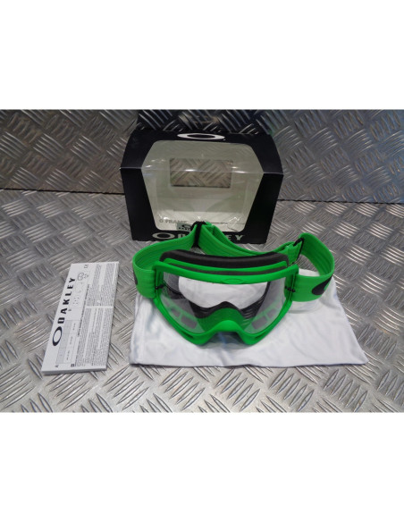 masque moto oakley o frame google green vert mx clear lens cross enduro