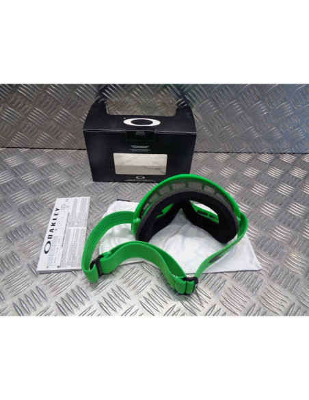 masque moto oakley o frame google green vert mx clear lens cross enduro