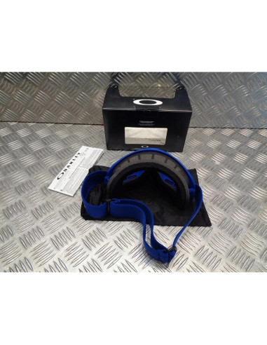masque moto oakley o frame google blue bleu mx clear lens cross enduro