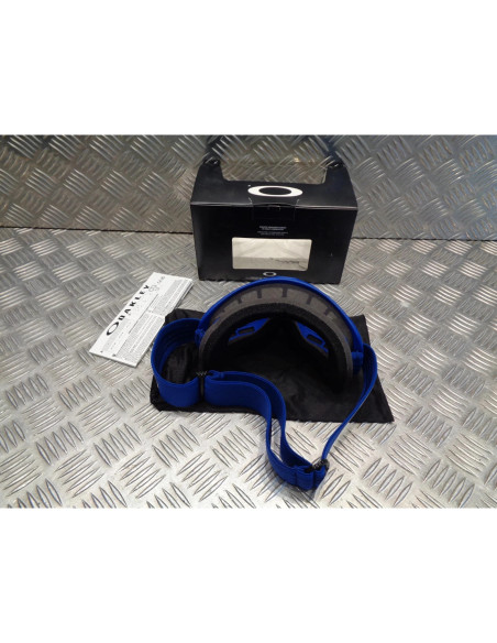 masque moto oakley o frame google blue bleu mx clear lens cross enduro