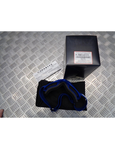 masque moto oakley o frame google blue bleu mx clear lens cross enduro