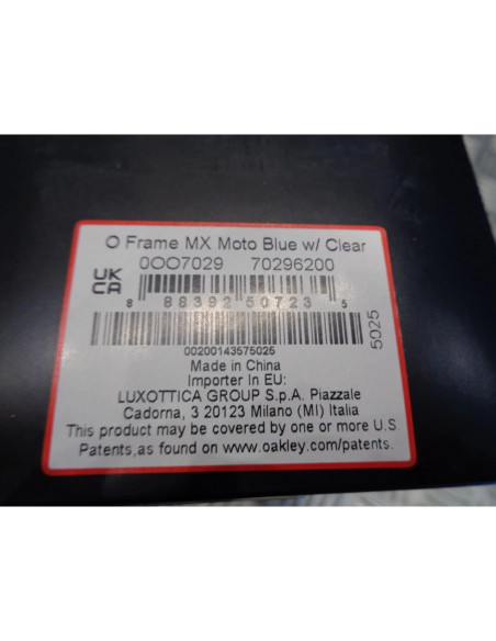 masque moto oakley o frame google blue bleu mx clear lens cross enduro