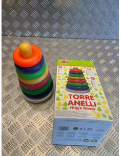 torre anelli jouet enfant anneau colore anneau empilage empiler en Plastique