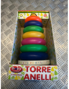 torre anelli jouet enfant anneau colore anneau empilage empiler en Plastique 2