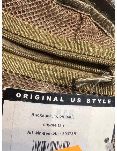 Sac a dos mfh rucksack combat daypack backpack 30373r coyote tan 30x50x25 cm 25l