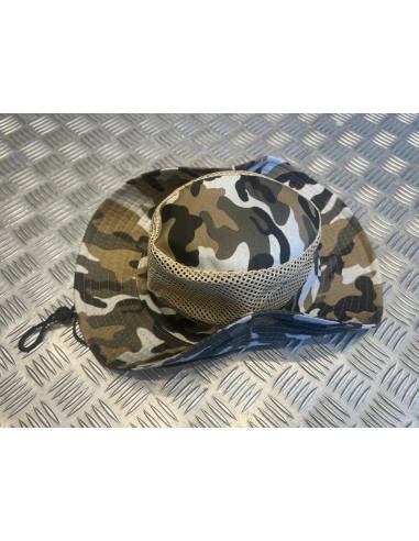 Chapeau camouflage protection solaire maille respirante pêche randonnée chasse