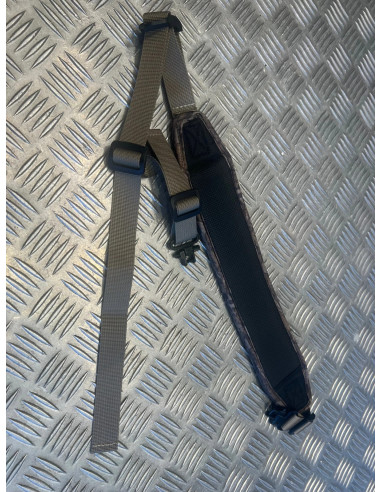 Sangle a bandouliere beige bois foret fusil carabine de chasse rembourree