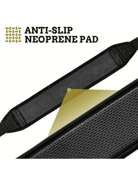 Sangle a bandouliere beige bois foret fusil carabine de chasse rembourree